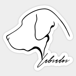 Proud Labrador profile dog Lab lover gift Sticker